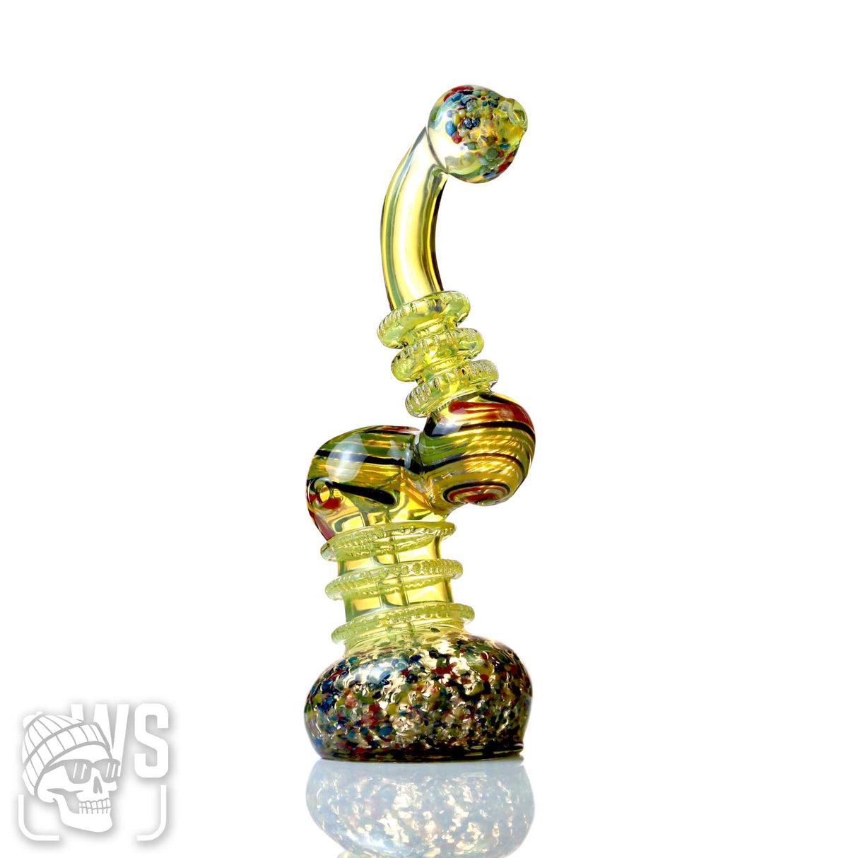 ARTISAN GLASS COLOR BUBBLER WITH SCULPTED BASE
