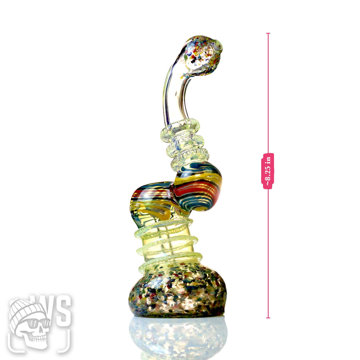 ARTISAN GLASS COLOR BUBBLER WITH SCULPTED BASE