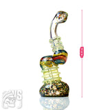 ARTISAN GLASS COLOR BUBBLER WITH SCULPTED BASE