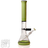 Roor classic glass beaker bong with ice pinch green beaker bong
