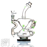 CLOVER GLASS Z-SHAPED BONG WITH MULTI-CHAMBER DESIGN