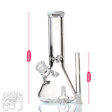 CLEAR GLASS BEAKER BONG
