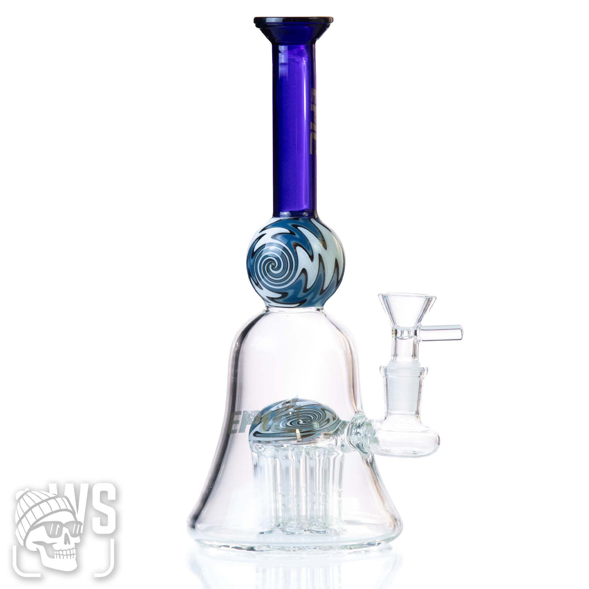 MK GLASS MINI BEAKER SHOWERHEAD PERC BONG WITH SWIRL BALL
