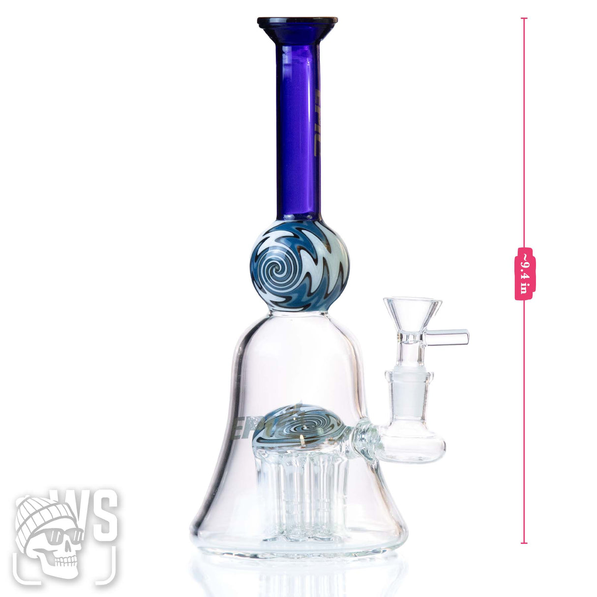 MK GLASS MINI BEAKER SHOWERHEAD PERC BONG WITH SWIRL BALL