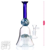 MK GLASS MINI BEAKER SHOWERHEAD PERC BONG WITH SWIRL BALL