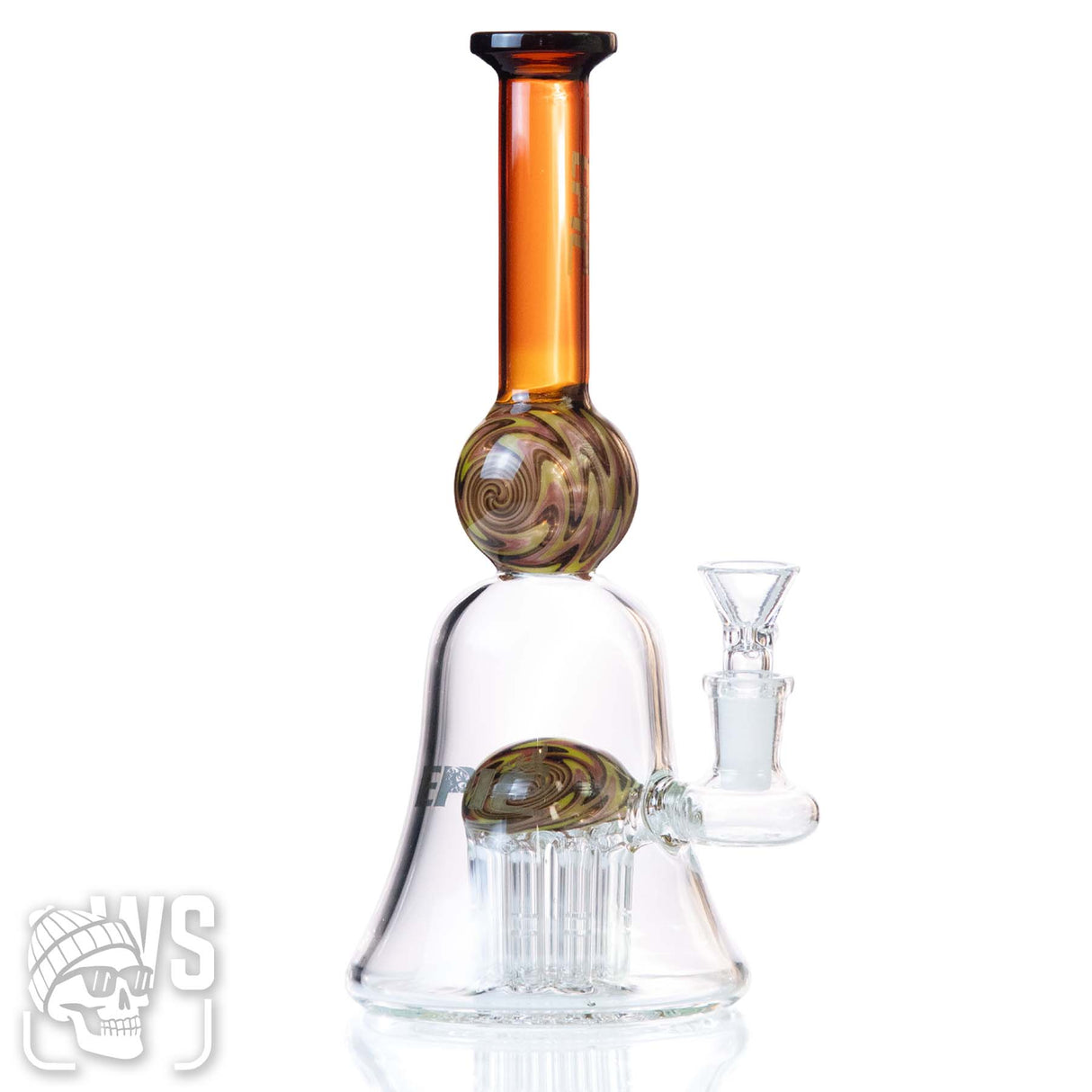 MK GLASS MINI BEAKER SHOWERHEAD PERC BONG WITH SWIRL BALL