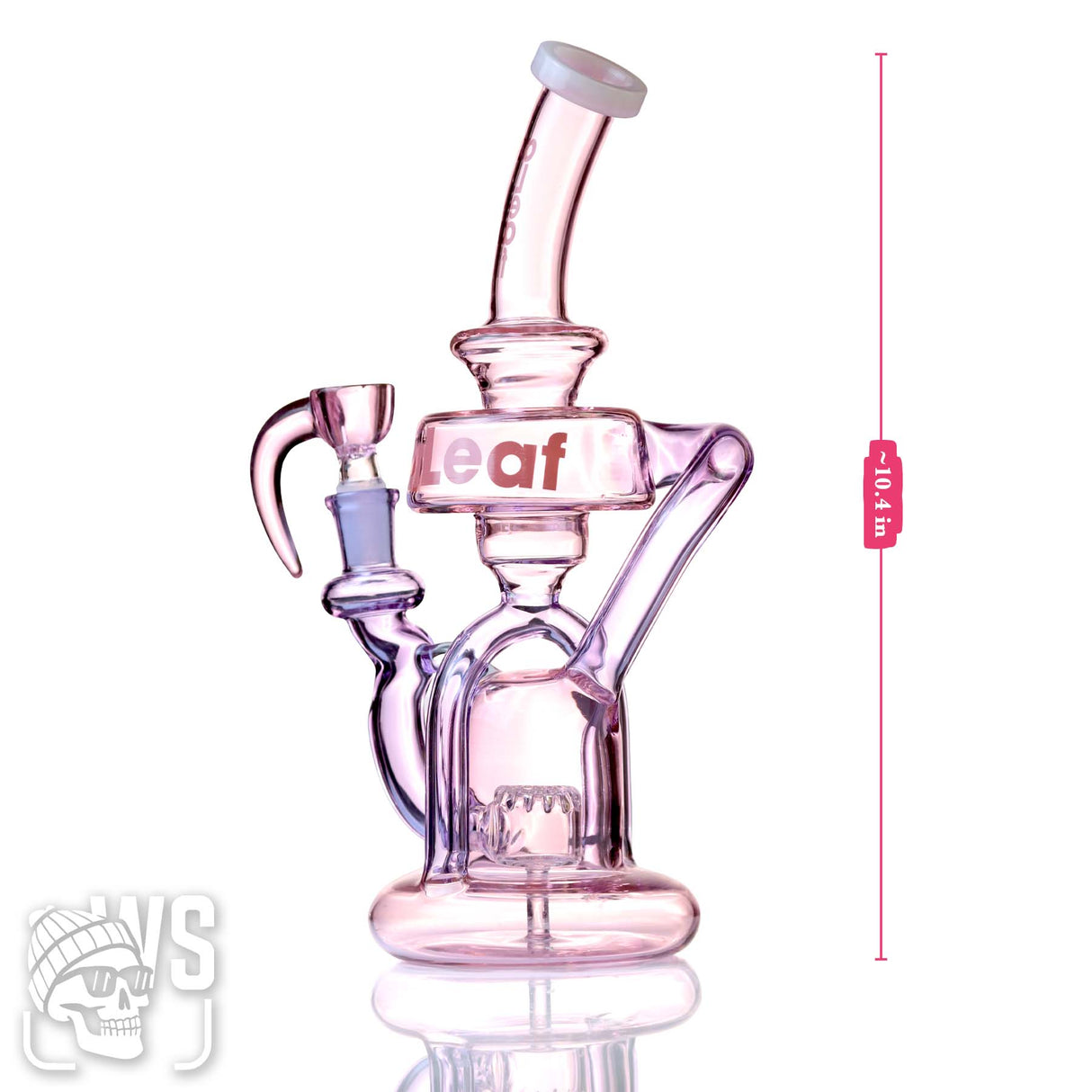 ALEAF GLASS SCIENTIFIC RECYCLER BONG WITH ANGLED NECK