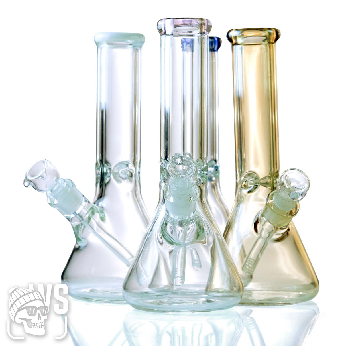 GLASS BEAKER BONG WITH ICE CATCHER