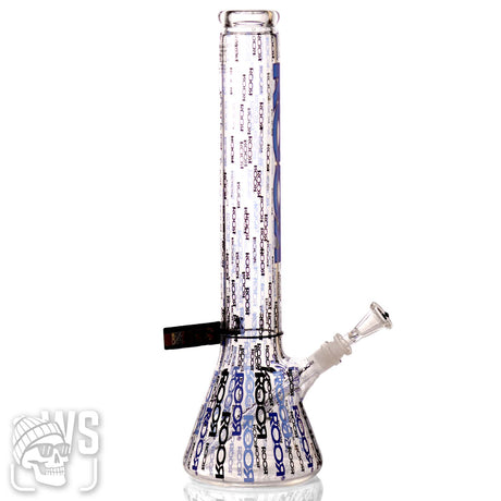 Roor graphic glass beaker bong blue beaker bong