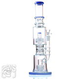 GLASS SCIENTIFIC PERCOLATOR BONG WITH DOUBLE DISC PERC & ICE CATCHER