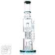 WeSmoke.com Glass Scientific Percolator Bong with Double Disc Perc & Ice Catcher Green Percolator Bong