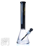 MK GLASS TALL BEAKER BONG WITH BLACK NECK