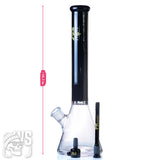 MK GLASS TALL BEAKER BONG WITH BLACK NECK