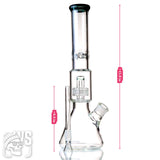 CLEAR GLASS BEAKER BONG WITH MATRIX PERC