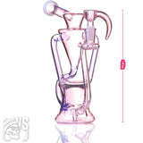 ALEAF GLASS SCIENTIFIC RECYCLER BONG WITH GREEN ACCENT TUBES
