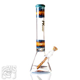 MK GLASS BEAKER BONG WITH COLORED ACCENTS