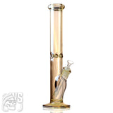 GLASS STRAIGHT TUBE BONG WITH ICE CATCHER
