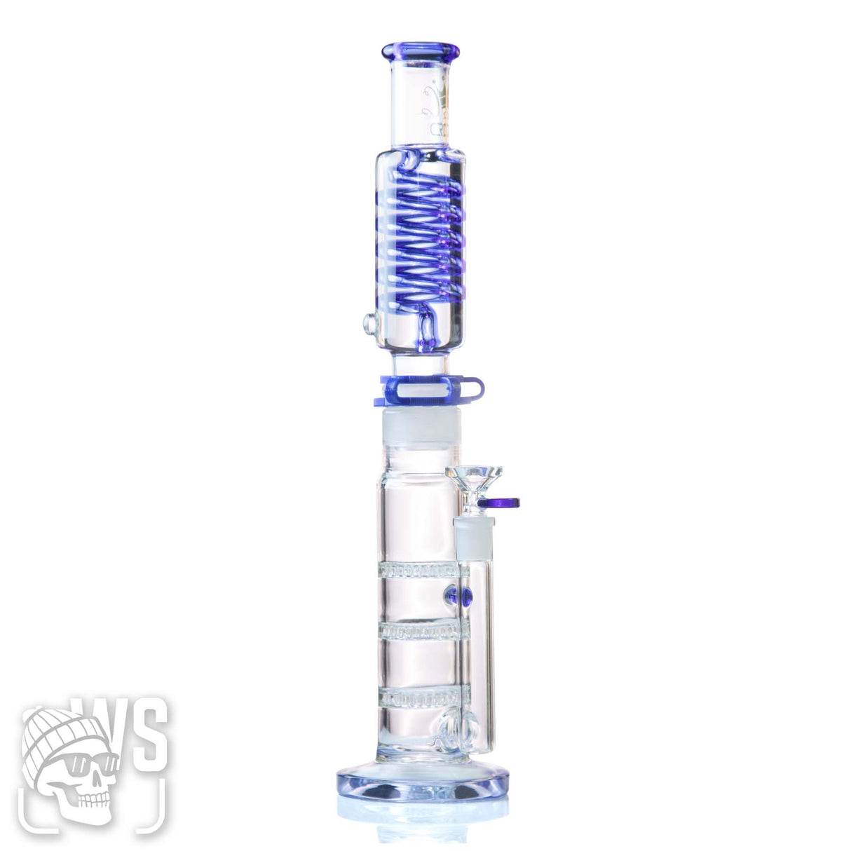 CALI CROWN MODULAR GLASS BONG WITH HONEYCOMB PERC & COIL CONDENSER