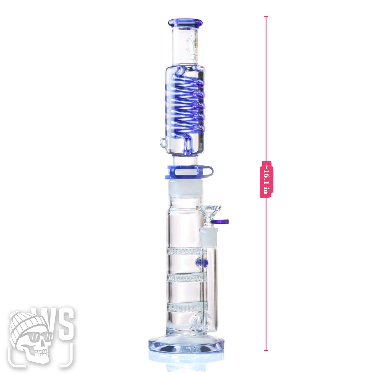 CALI CROWN MODULAR GLASS BONG WITH HONEYCOMB PERC & COIL CONDENSER