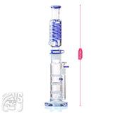 CALI CROWN MODULAR GLASS BONG WITH HONEYCOMB PERC & COIL CONDENSER