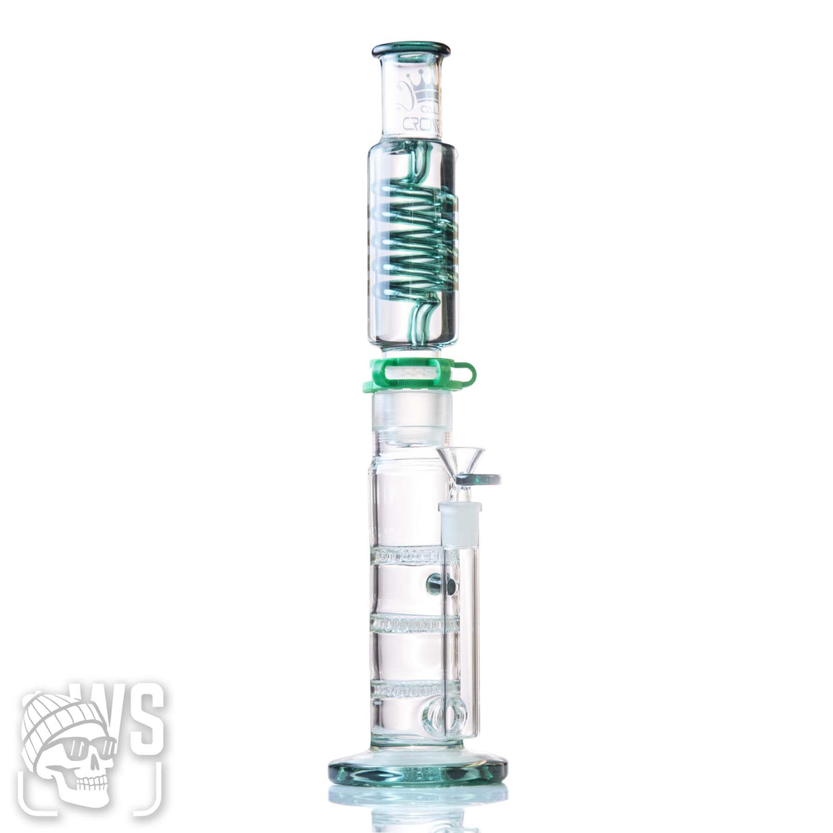 CALI CROWN MODULAR GLASS BONG WITH HONEYCOMB PERC & COIL CONDENSER