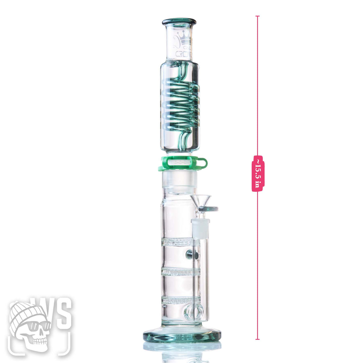 CALI CROWN MODULAR GLASS BONG WITH HONEYCOMB PERC & COIL CONDENSER