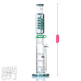 CALI CROWN MODULAR GLASS BONG WITH HONEYCOMB PERC & COIL CONDENSER