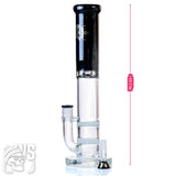 MK GLASS STRAIGHT TUBE BONG WITH HONEYCOMB PERC