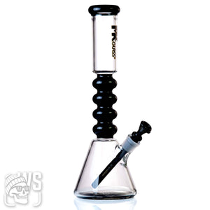 MK GLASS BEAKER BONG WITH BLACK BUBBLE NECK