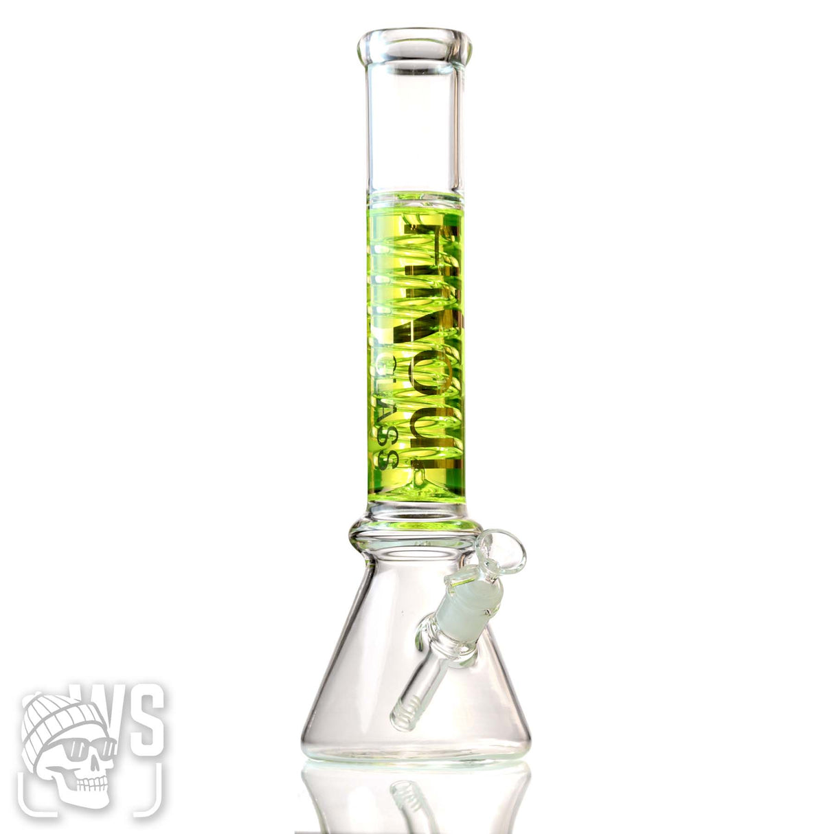 HILOUL GLASS CYCLONE GLASS BEAKER BONG WITH SPIRAL COIL