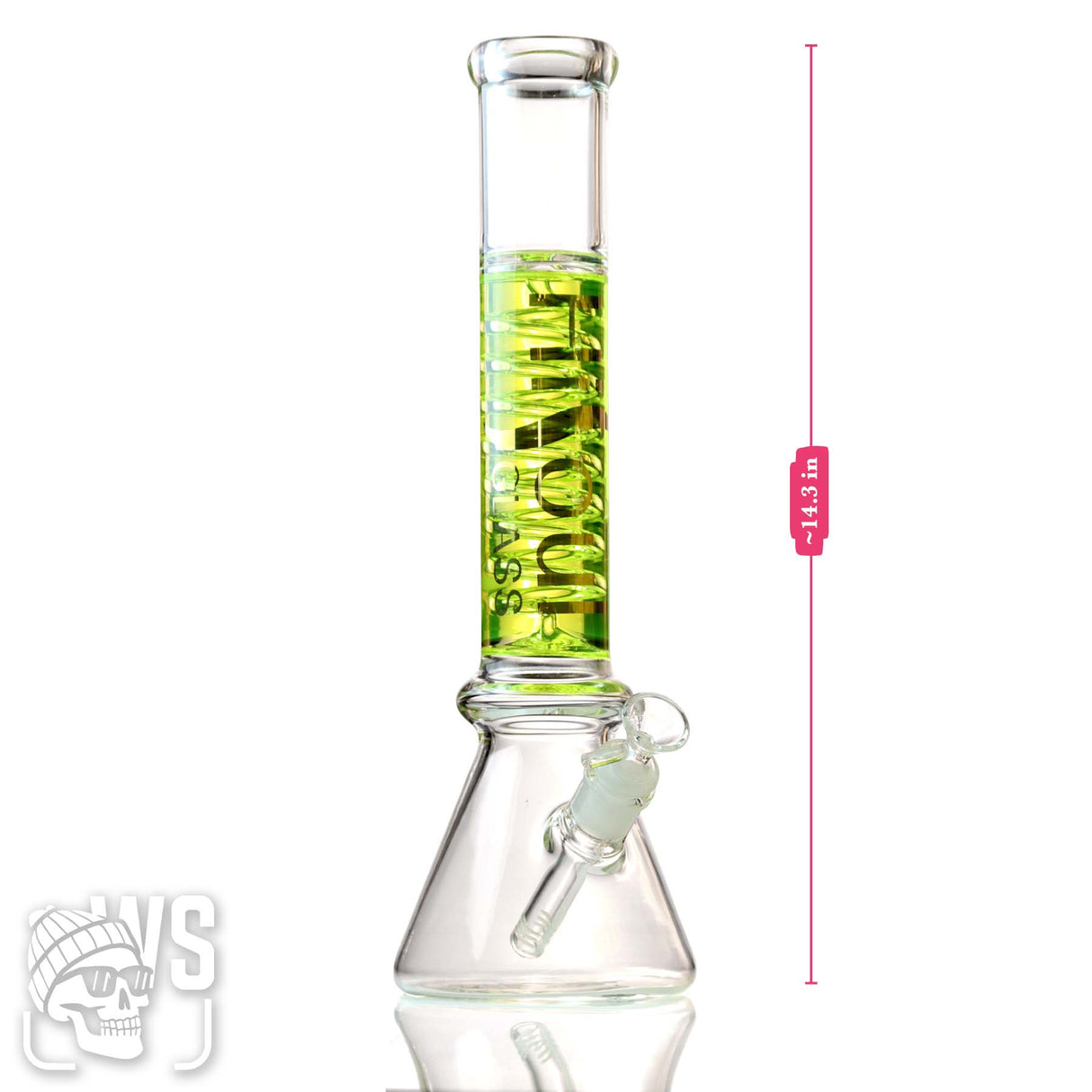 HILOUL GLASS CYCLONE GLASS BEAKER BONG WITH SPIRAL COIL