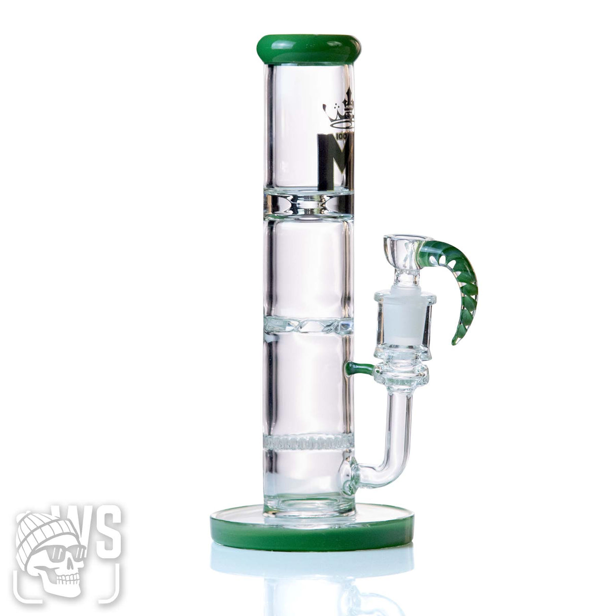 MK GLASS MINI STRAIGHT HONEYCOMB PERC BONG
