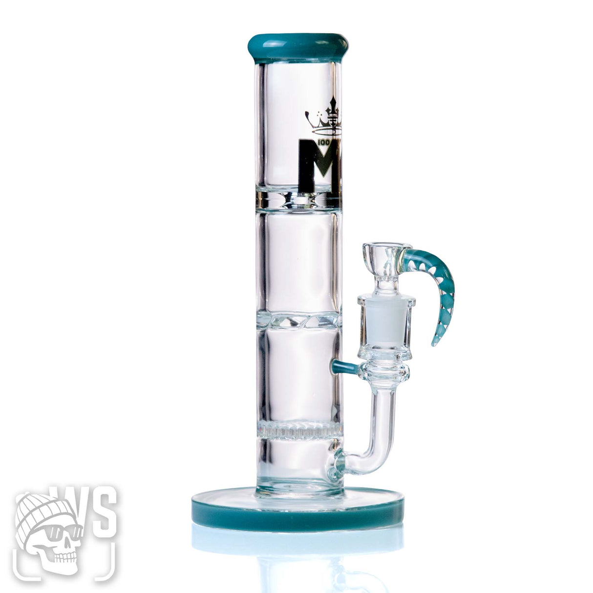 MK GLASS MINI STRAIGHT HONEYCOMB PERC BONG