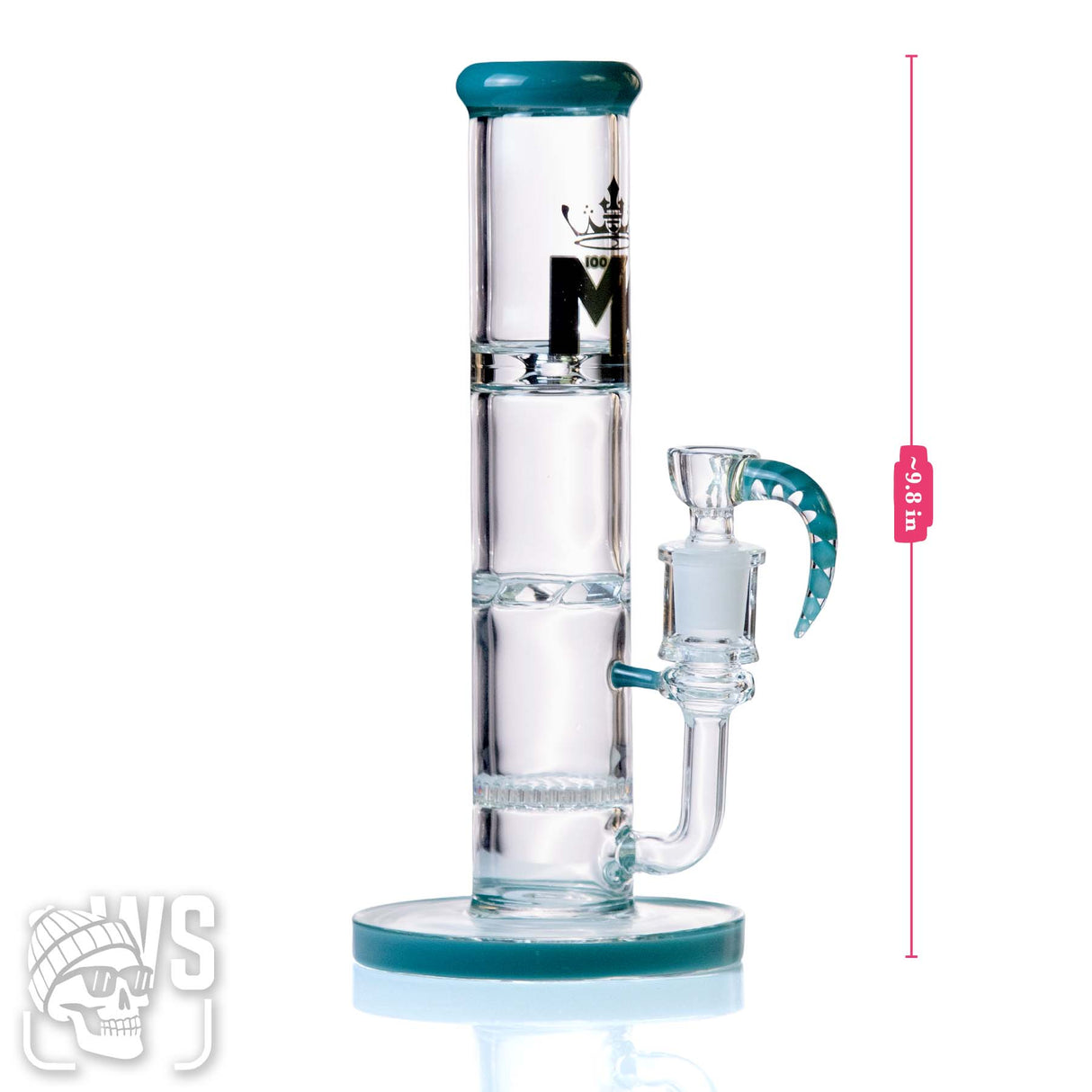 MK GLASS MINI STRAIGHT HONEYCOMB PERC BONG