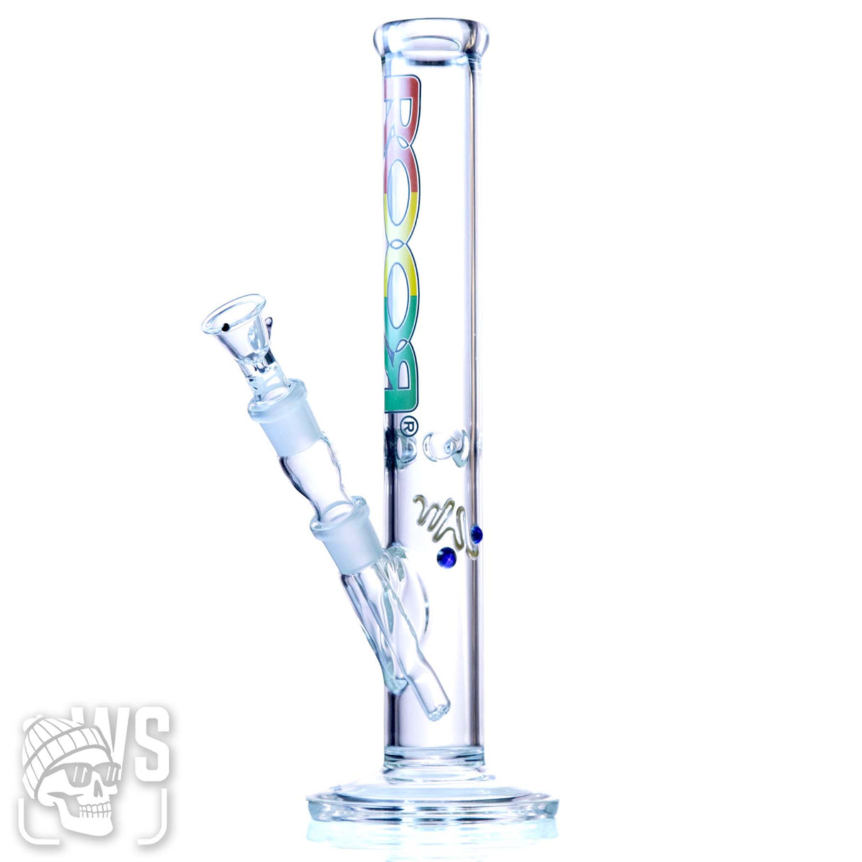 ROOR GLASS STRAIGHT TUBE BONG WITH ICE CATCHER