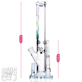 ROOR GLASS STRAIGHT TUBE BONG WITH ICE CATCHER