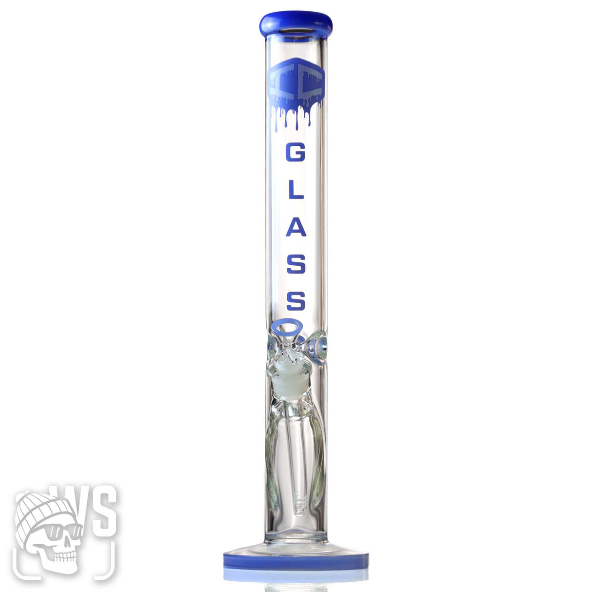IC GLASS STRAIGHT TUBE BONG WITH ICE CATCHER