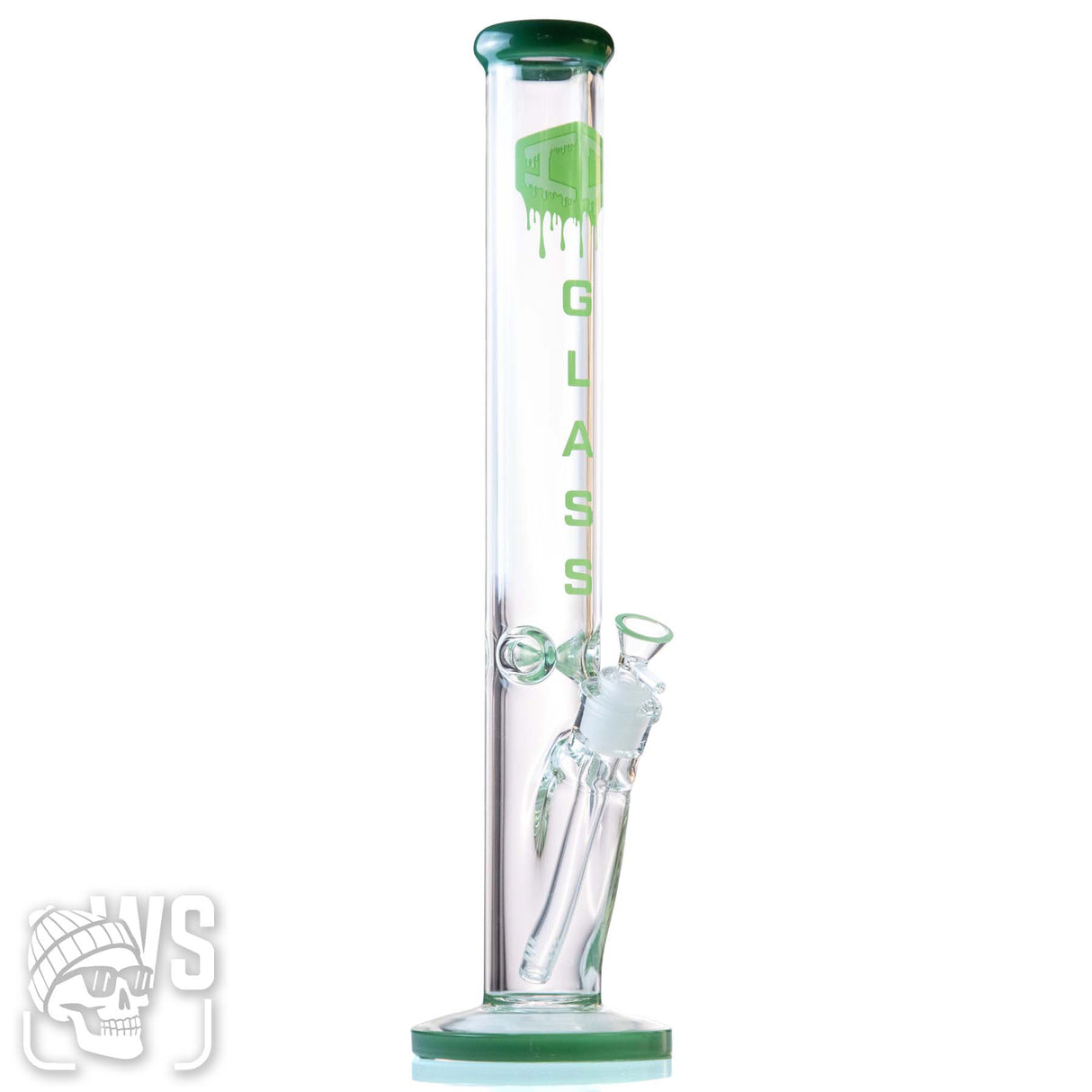 IC GLASS STRAIGHT TUBE BONG WITH ICE CATCHER