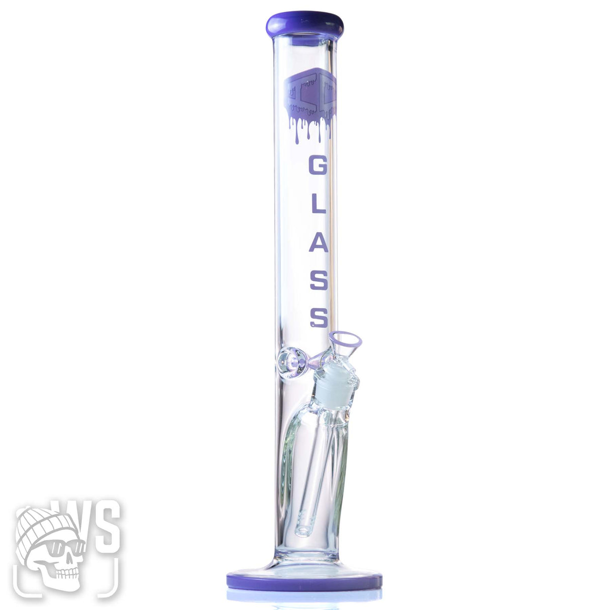IC GLASS STRAIGHT TUBE BONG WITH ICE CATCHER