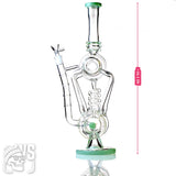 CYCLONE GLASS BONG WITH SPIRAL PERCOLATOR AND UNIQUE COOLING SYSTEM