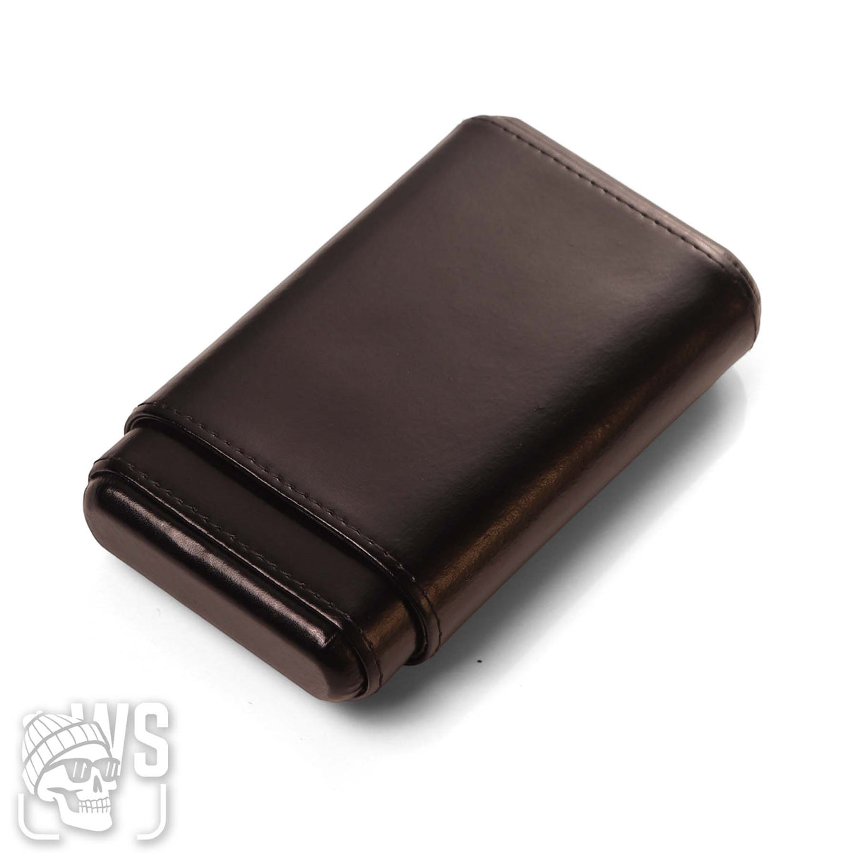 Wesmoke leather 3 cigar travel case black cigar travel case