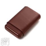 Wesmoke leather 3 cigar travel case brown cigar travel case