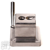 FirstLand desktop double guillotine cigar cutter silver cigar cutter