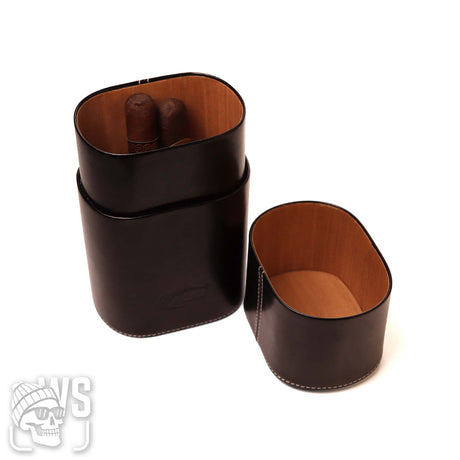 Wesmoke leather cigar travel case black cigar travel case