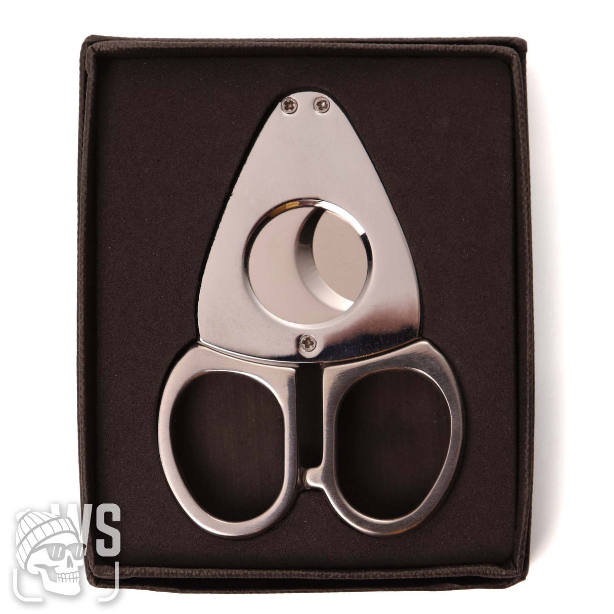 Wesmoke stainless steel double guillotine cigar cutter silver cigar cutter