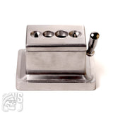 Firstland heavy duty 4-hole cigar punch cutter silver cigar cutter