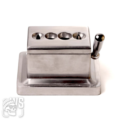 Firstland heavy duty 4-hole cigar punch cutter silver cigar cutter