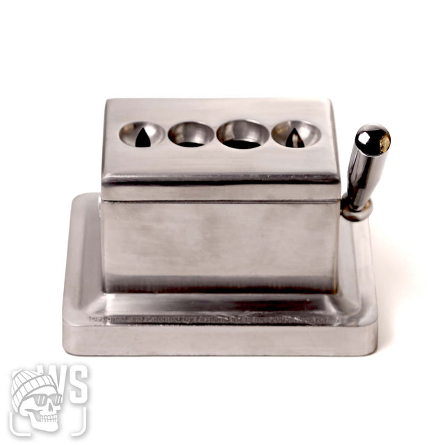Firstland heavy duty 4-hole cigar punch cutter silver cigar cutter
