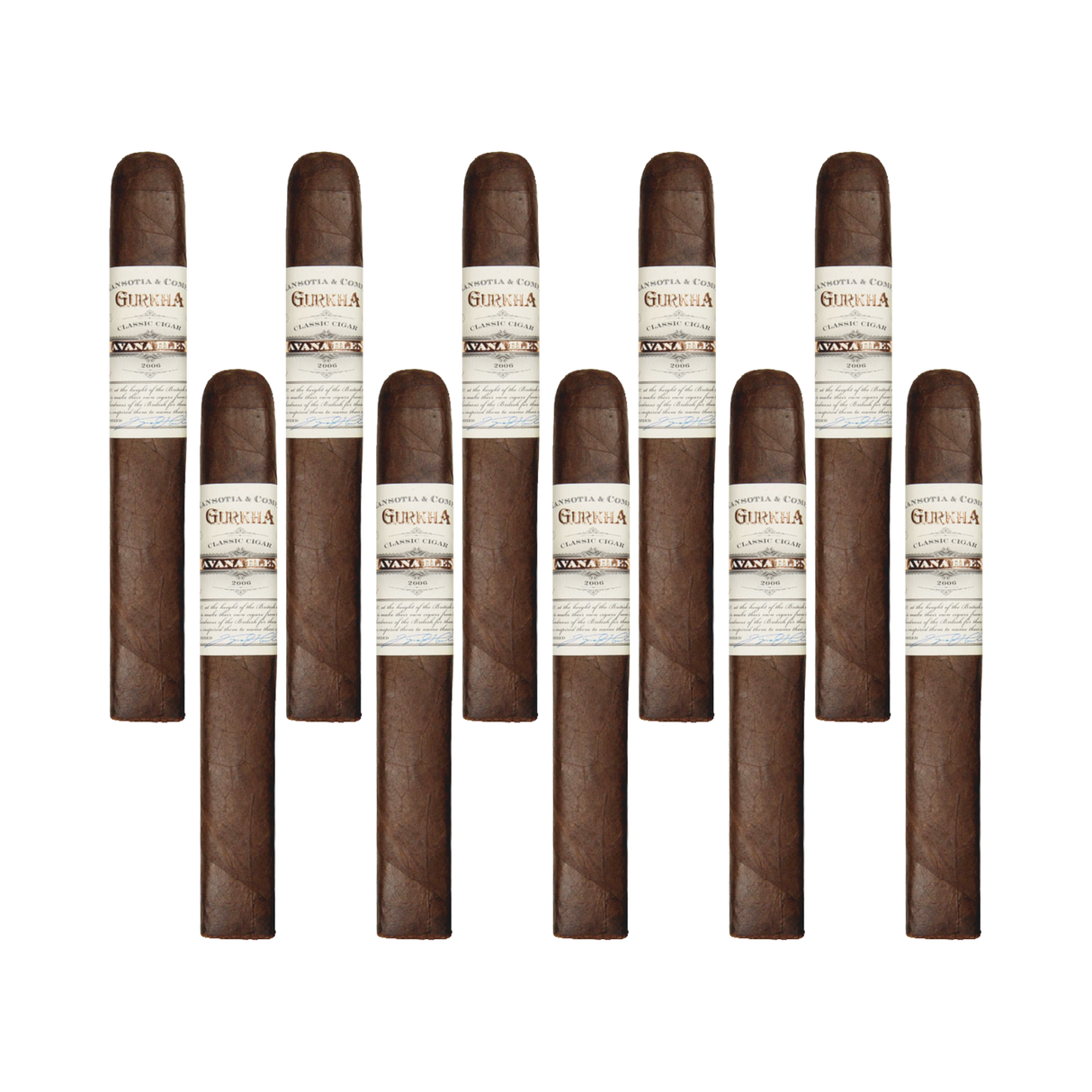 Gurkha the classic havana blend toro 6" x 54 pack of 10 robusto cigar