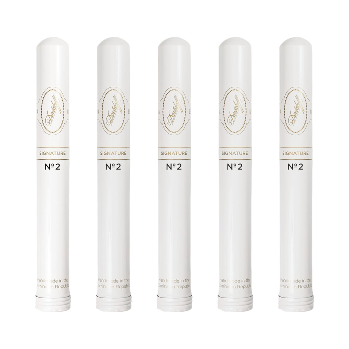 Davidoff signature no. 2 tubos 6" x 38 pack of 5 robusto cigar